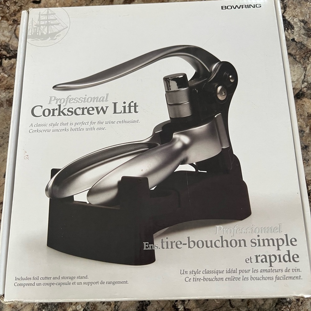 Bowring Silver Professional Corkscrew Lift